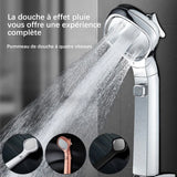 Pommeau de douche à quatre vitesses