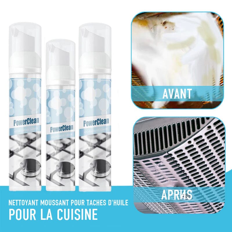 Nettoyant moussant anti-taches d'huile pour la cuisine