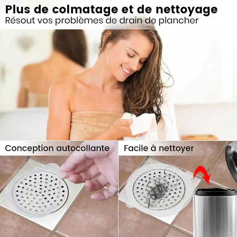 Attrape-cheveux jetable pour le drain de douche