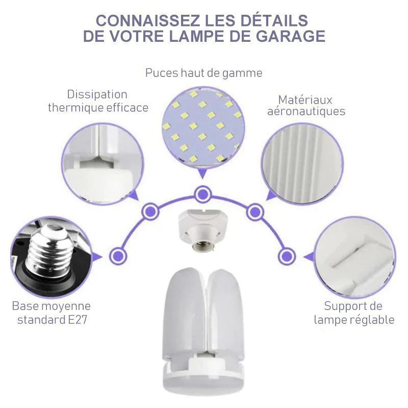 Lampe de Garage Pliable Déformable Universelle