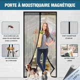 Porte moustiquaire magnétique avec velcro plein cadre