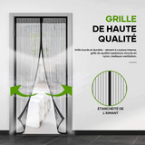 Porte moustiquaire magnétique avec velcro plein cadre