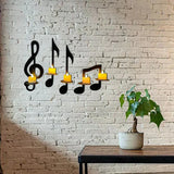 Applique Murale Note de Musique Noire