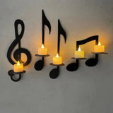 Applique Murale Note de Musique Noire