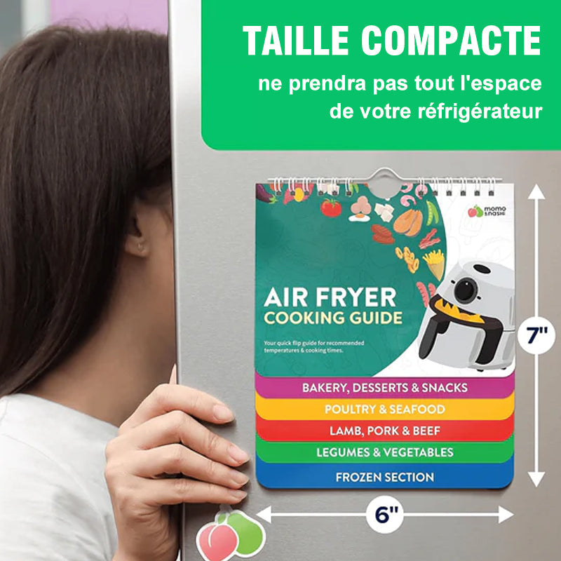 🥰Aimants de feuille de triche pour friteuse à air Livret de guide de cuisson