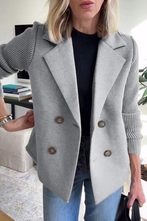 Katrin - Bouton Patchwork manches manteau de loisirs